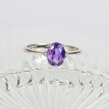 Amethyst Solitaire Ring
