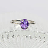 Solitärring mit Amethyst