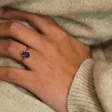 Anillo solitario de amatista