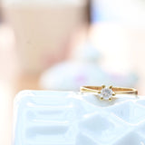 Anillo Solitario Vintage en Oro Amarillo
