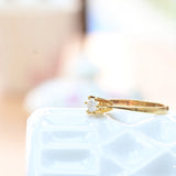 Anillo Solitario Vintage en Oro Amarillo