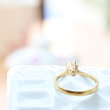 Anillo Solitario Vintage en Oro Amarillo