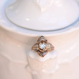 Art Nouveau Cocktail-Ring mit 39 Diamanten