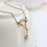 Collier vintage à maillons fantaisie en diamants.
