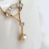 Collana vintage a maglie fantasia di diamanti.