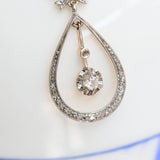Art nouveau pendant necklace with diamonds