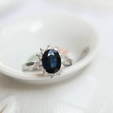 Vintage sapphire and diamond ring