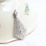 Vintage Necklace with a Intricate Geometric Filigree Patterns