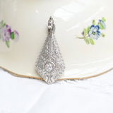 Vintage Necklace with a Intricate Geometric Filigree Patterns