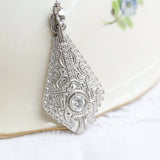 Vintage Necklace with a Intricate Geometric Filigree Patterns