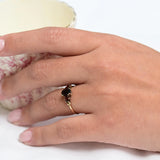 Vintage ring with 3 garnets