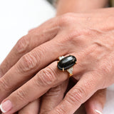 Mid 20th century Black Indian Star ring