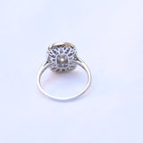 Art deco style diamond and sapphire ring