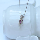 Art nouveau necklace with amethyst and diamonds