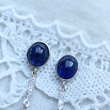 Vintage carved jade earrings