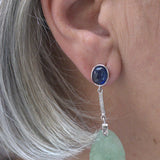 Vintage carved jade earrings