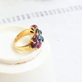 Vintage ruby and sapphire ring