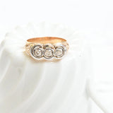 Triplet art nouveau style ring