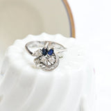 Early 20th century diamond and sapphire ring