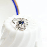 Early 20th century diamond and sapphire ring