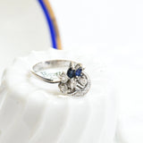 Early 20th century diamond and sapphire ring