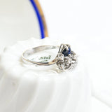 Early 20th century diamond and sapphire ring