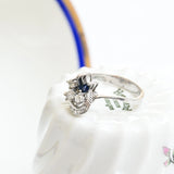 Early 20th century diamond and sapphire ring