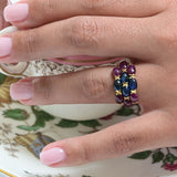 Vintage ruby and sapphire ring