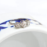 1950s three-stone diamond ring