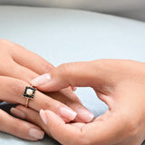 Quadratischer Art-Deco-Ring
