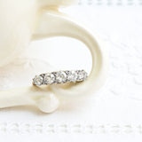 Art deco five diamond ring