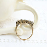 Art deco five diamond ring