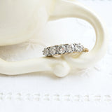 Art deco five diamond ring