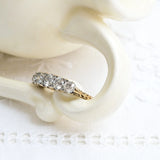 Art deco five diamond ring