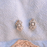 Art nouveau diamond earrings