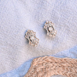Art nouveau diamond earrings