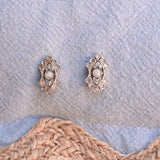 Art nouveau diamond earrings