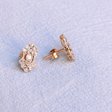Art nouveau diamond earrings
