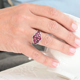 Rubies and diamond ring