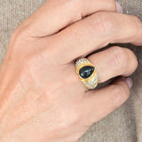 Vintage pear sapphire and diamond ring
