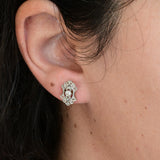 Art nouveau diamond earrings