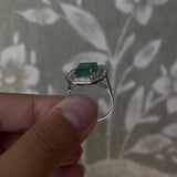 Emerald and diamond ring