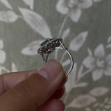 Emerald and diamond ring
