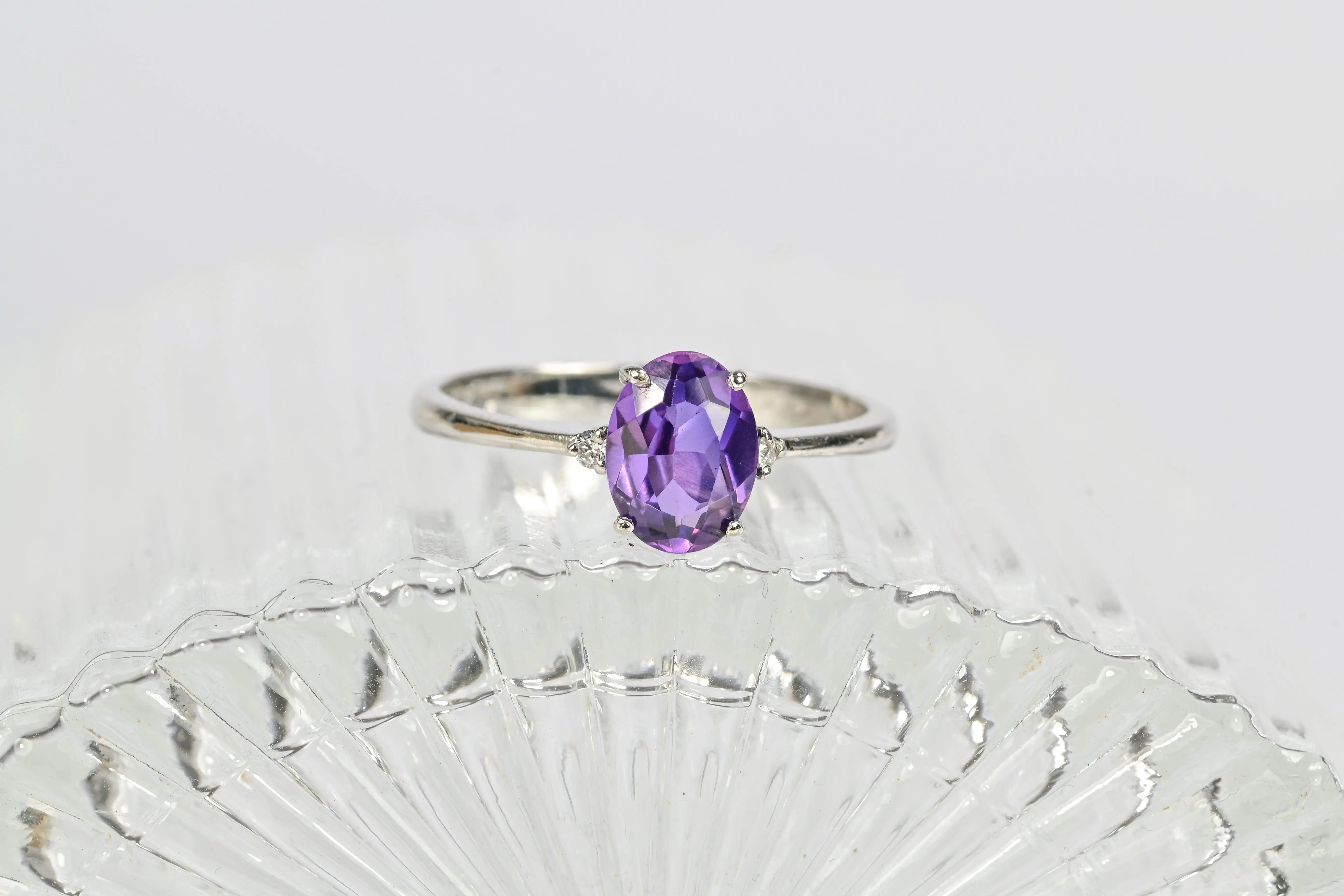 Solitärring mit Amethyst