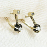 Vintage Diamond Earrings in 18K White Gold