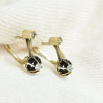 Boucles d'Oreilles Vintage en Diamants et Or Blanc 18K