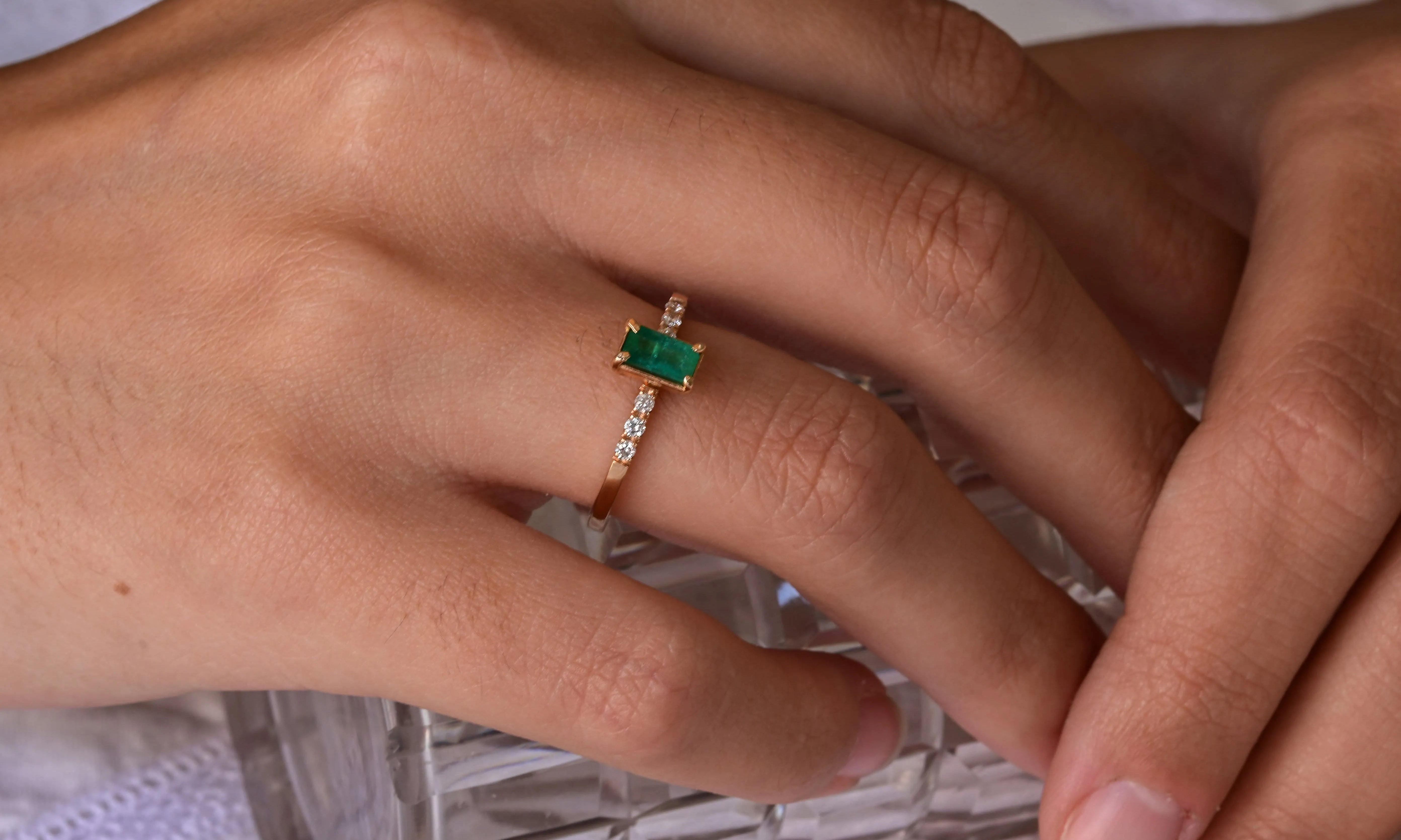 engagement ring emerald