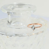 Aquamarine Ring in 14K Rose Gold