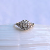 Vintage pear cut diamond ring
