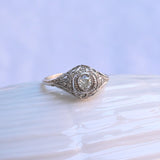 Vintage pear cut diamond ring